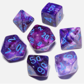 Nebula Nocturnal/Blue Polyhedral 7-Die Set